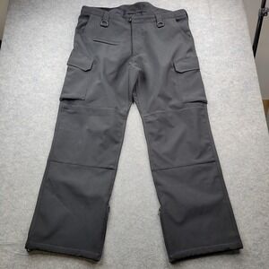 MIL-TEC Pants Mens XL 42x32 Black Snow‎ Ski Insulated Cargo Fleece Lined Winter